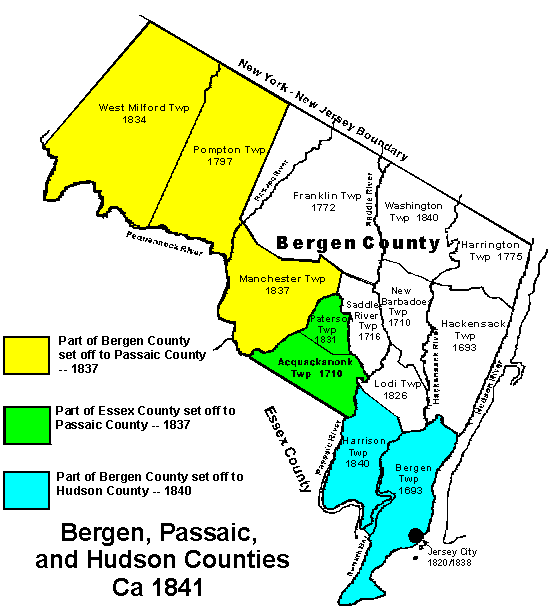 Passaic County Map With Towns